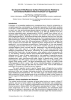 Do Organic Infills Reduce Surface Temperatures Relative to Conventional Rubber Infills in Artificial Turf Systems?
