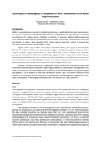 Quantifying In-Game Agility: A Comparison of Men s and Women s FIFA World Cup Performance
