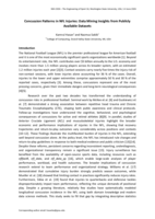 Concussion Patterns in NFL Injuries: Data Mining Insights from Publicly Available Datasets