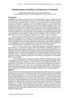 Characterization of the Effect of Temperature on Pickleballs
