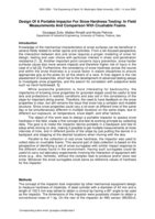 Design of a portable impactor for snow hardness testing: In field measurements and comparison with crushable foams