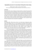 Repeatability Assessment of a Custom Rig for Climbing Shoe Friction Testing