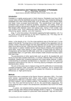 Aerodynamics and Trajectory Simulation of Pickleballs