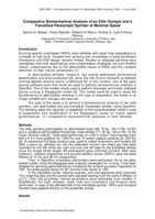 Comparative Biomechanical Analysis of an Elite Olympic and a Transtibial Paralympic Sprinter at Maximal Speed
