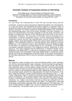 Kinematic Analysis of Cooperative Actions on Golf Swing
