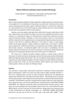 Motion Differences Between Good and Bad Golf Swings