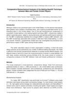 COMPARATIVE BIOMECHANICAL ANALYSIS OF THE BATTING BACKLIFT TECHNIQUE BETWEEN MALE AND FEMALE CRICKET PLAYERS