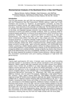 Biomechanical Analysis of the Backhand Drive in Disc Golf Players