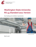 Washington State University RS-33 standard 2021 version: Duct sealing and ventilation requirements