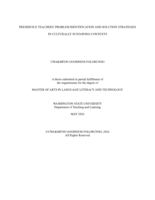 PRESERVICE TEACHERS’ PROBLEM IDENTIFICATION AND SOLUTION STRATEGIES IN CULTURALLY SUSTAINING CONTEXTS