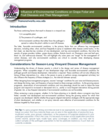 Influence of Environmental Conditions on Grape Foliar and Fruit Diseases and Their Management