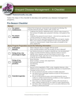 Vineyard Disease Management: A Checklist 