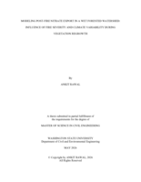 MODELING POST-FIRE NITRATE EXPORT IN A WET FORESTED WATERSHED: INFLUENCE OF FIRE SEVERITY AND CLIMATE VARIABILITY DURING VEGETATION REGROWTH