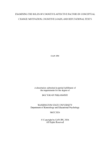 Examining the Roles of Cognitive-Affective Factors in Conceptual Change: Motivation, Cognitive Loads, and Refutational Texts