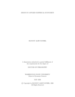 ESSAYS IN APPLIED EMPIRICAL ECONOMICS