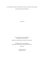 A SYSTEMATIC REVIEW: INTERVENTIONS ON ECO-ANXIETY AND CLIMATE-RELATED EPISTEMIC EMOTIONS
