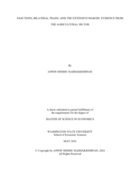 SANCTIONS, BILATERAL TRADE, AND THE EXTENSIVE MARGIN: EVIDENCE FROM THE AGRICULTURAL SECTOR