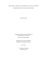 MEET THEM AT THE DOOR: A RETROSPECTIVE STUDY OF STUDENTS’ EXPERIENCES WITH SUCCESS AND BELONGING
