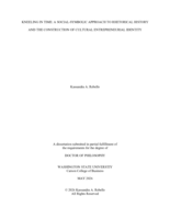 KNEELING IN TIME: A SOCIAL-SYMBOLIC APPROACH TO RHETORICAL HISTORY AND THE CONSTRUCTION OF CULTURAL ENTREPRENEURIAL IDENTITY
