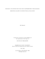 Strategy and Instruction for Code Comprehension: From Reading Behavior Analysis to Instructional Evaluation