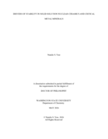 Drivers of stability in solid solution nuclear ceramics and critical metal minerals