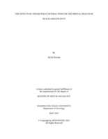 The Effects of Unfair Police Interactions on the Mental Health of Black Adolescents