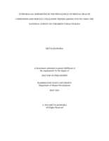 ETHNORACIAL DISPARITIES IN THE PREVALENCE OF MENTAL HEALTH CONDITIONS AND SERVICE UTILIZATION TRENDS AMONG YOUTH USING THE NATIONAL SURVEY OF CHILDREN’S HEALTH DATA