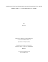 PERCEIVED INTERNET ACCESS IN CHINA AND GROUP CATEGORIZATION OF THE CHINESE PEOPLE: A TEST OF SOCIAL IDENTITY THEORY