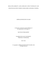 MEGALITHS, MOBILITY, AND LANDSCAPE: LITHIC TECHNOLOGY AND STRONTIUM ISOTOPE EVIDENCE FROM GEDEO AND MENZ, ETHIOPIA
