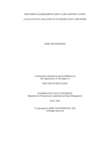 EXPLORING LEADERSHIP IN EARLY CARE AND EDUCATION:  A QUALITATIVE ANALYSIS OF ITS SIGNIFICANCE AND NEEDS