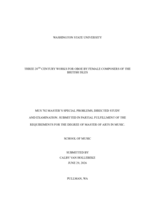Three 20th Century Works for Oboe by Female Composers of the British Isles 