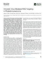 Oncolytic Virus-Mediated RAS Targeting in Rhabdomyosarcoma