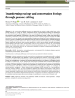 Transforming ecology and conservation biology through genome editing