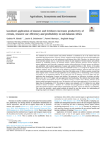 Localized application of manure and fertilizers increases productivity of cereals, resource use efficiency and profitability in sub-Saharan Africa