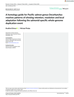 A homology guide for Pacific salmon genus Oncorhynchus resolves patterns of ohnolog retention, resolution and local adaptation following the salmonid-specific whole-genome duplication event