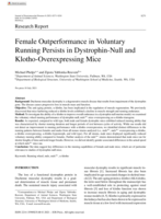 Female Outperformance in Voluntary Running Persists in Dystrophin-Null and Klotho-Overexpressing Mice