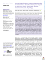 Muscle hyperplasia and hypertrophy dynamics in rainbow trout (Oncorhynchus mykiss): impact of high plant-based protein and additive mixtures on muscle physiology