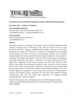 Learning Processes in Blended Language Learning: A Mixed-Methods Approach