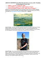 Rescue Reports from Rick Knecht regarding recovery at the Nunalleq Archaeological Frozen Site, August 3-25, 2026