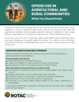 Opioid Use in Agricultural and Rural Communities - A Guide for Individuals
