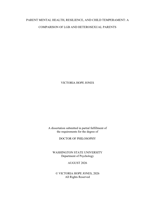 Parent Mental Health, Resilience, and Child Temperament: A Comparison of LGB and Heterosexual Parents